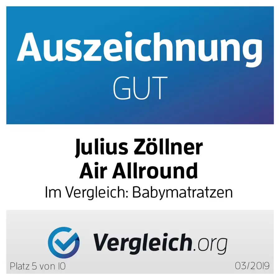 JULIUS ZÖLLNER Matratze Air Allround 70 x 140 cm