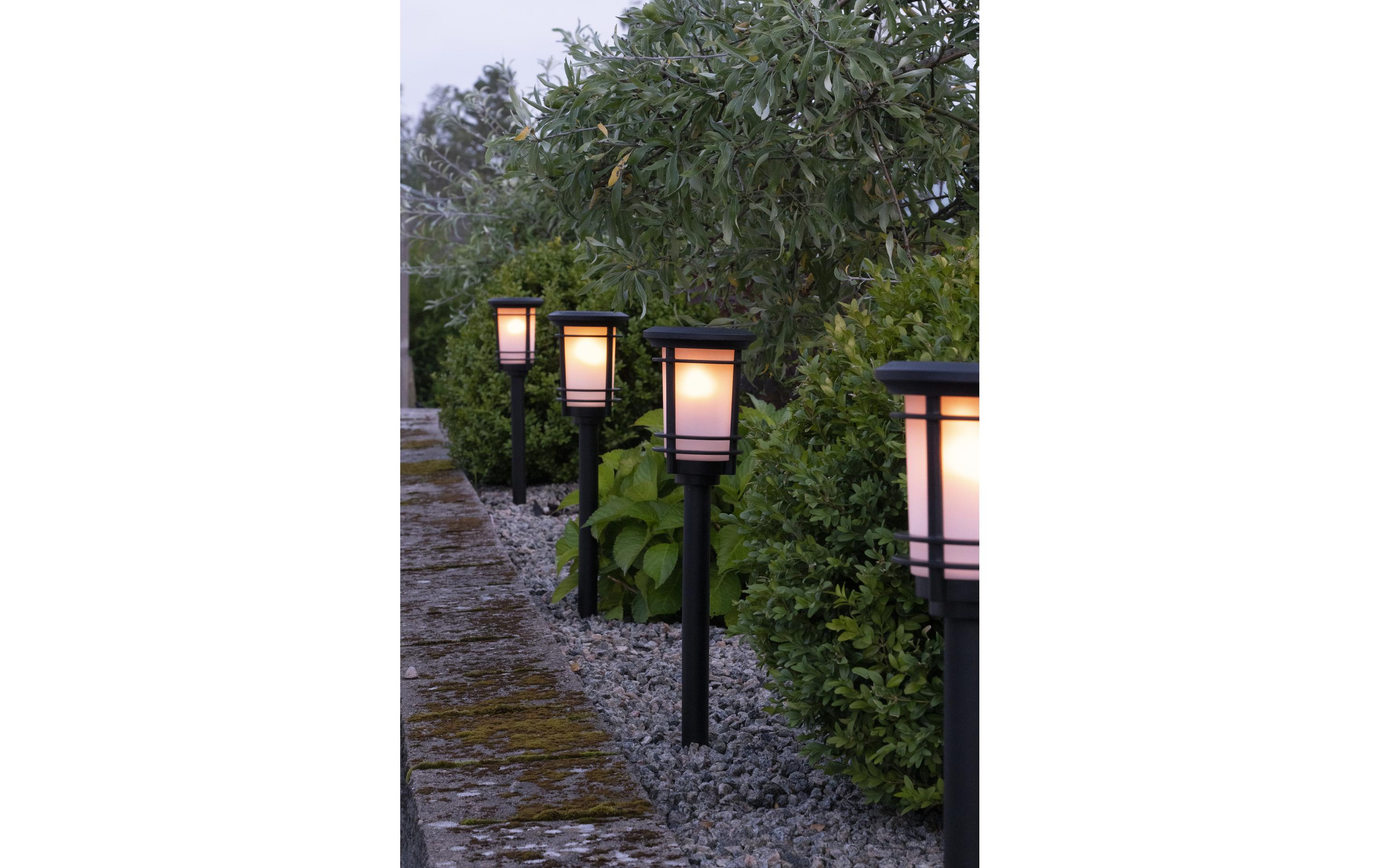 Gartenlicht Solar Flame, SchwarzSolar Wegeleuchte