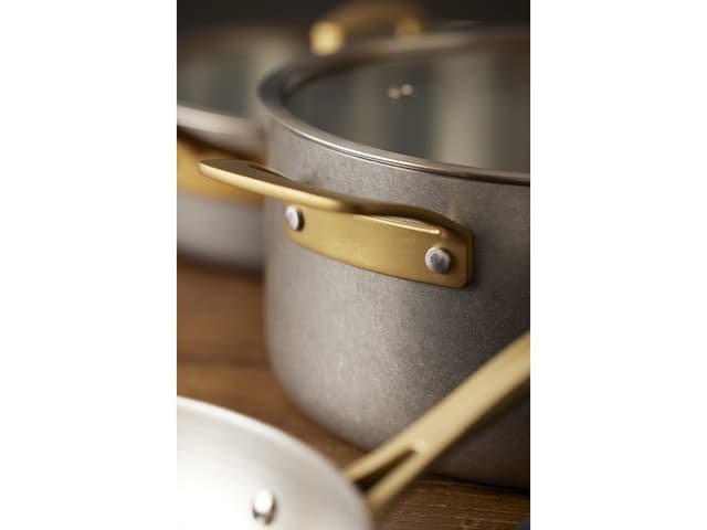 Pillivuyt Gourmet Gryde med glaslåg Steel