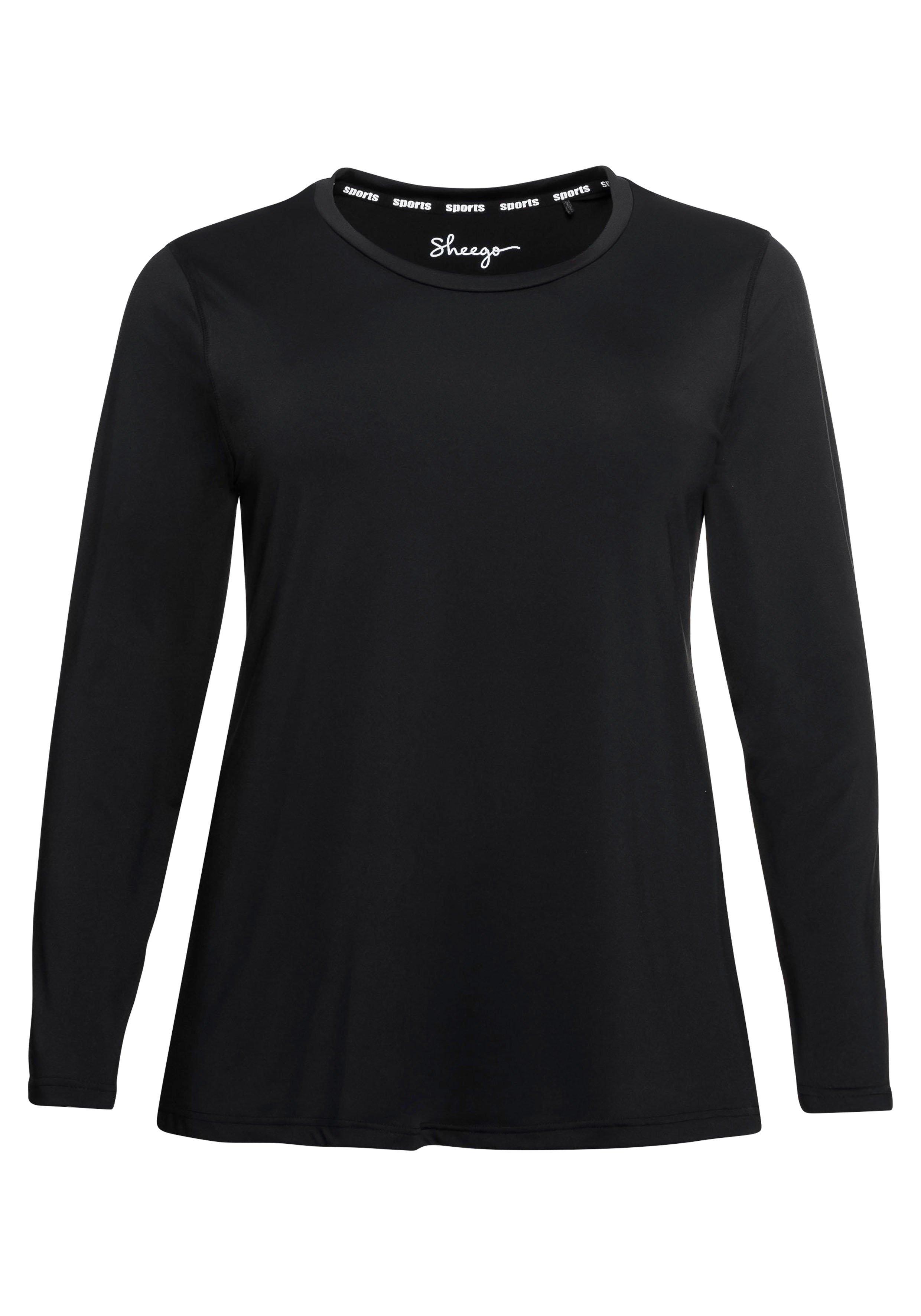 Langes Funktionsshirt mit Rundhalsausschnitt