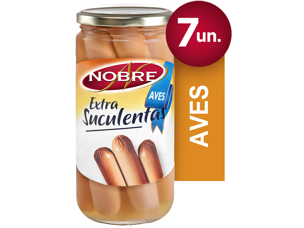 SALSICHAS AVES NOBRE EXTRA SUCULENTAS 650(350)G