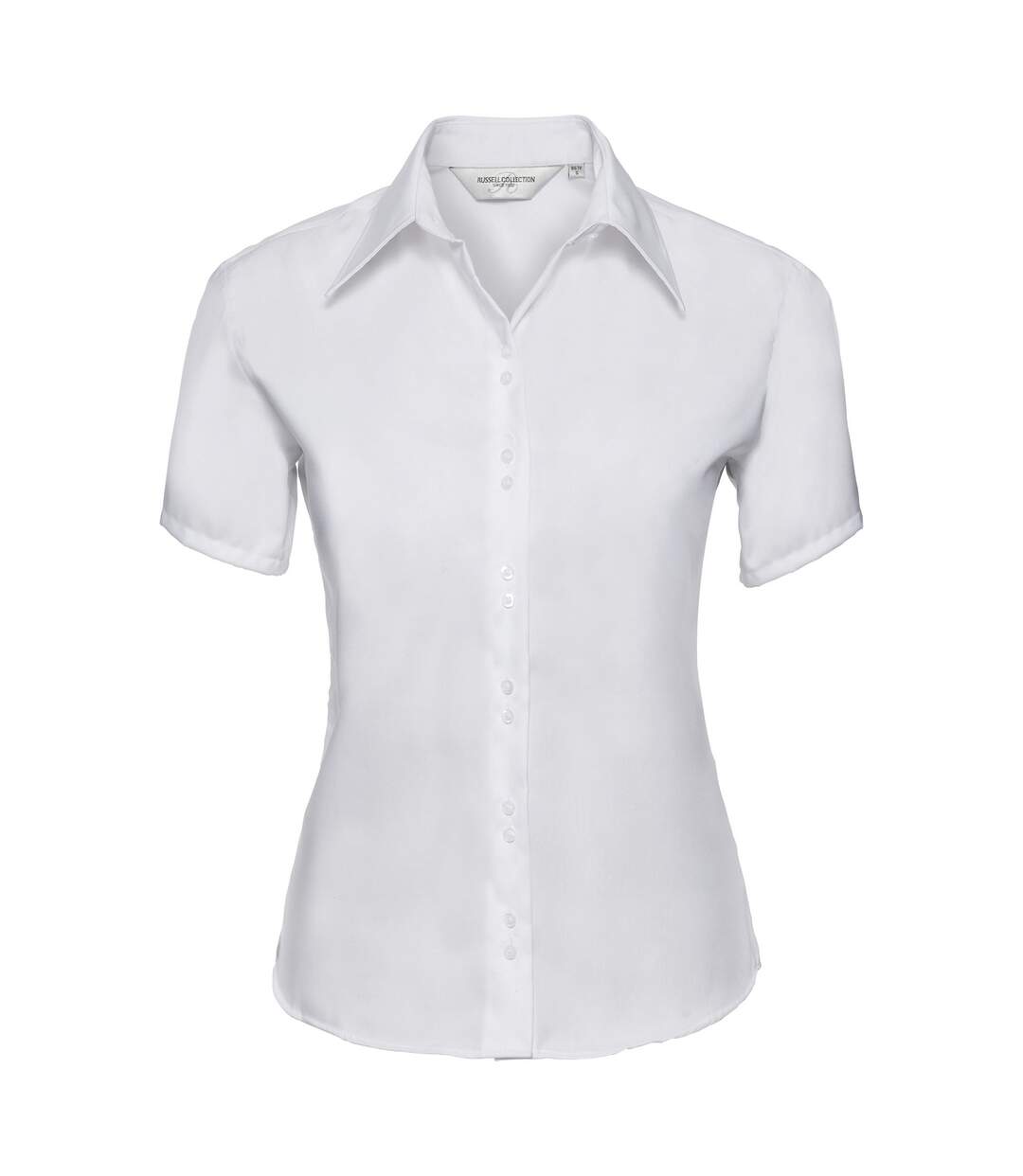 Russell Collection - Chemisier à manches courtes sans repassage - Femme (Blanc) - UTBC1036
