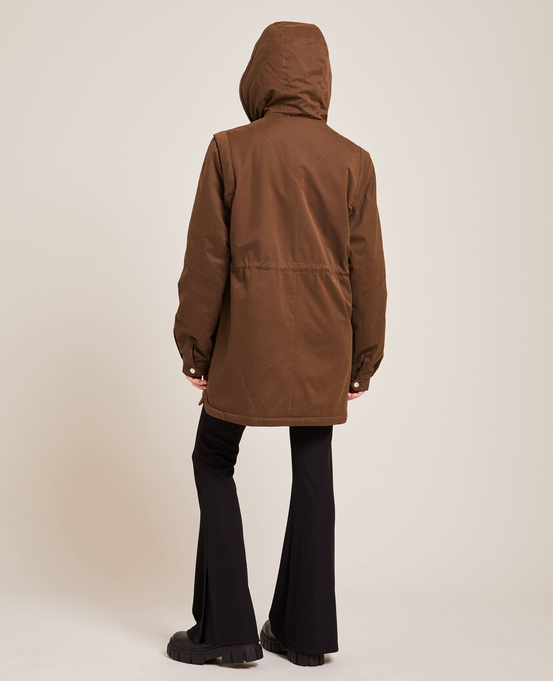 Parka avec doublure fourrure - Marron