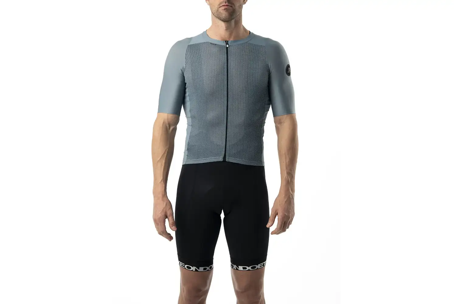 Etxeondo Gara Fietsshirt Korte Mouwen Grijs/Blauw Heren