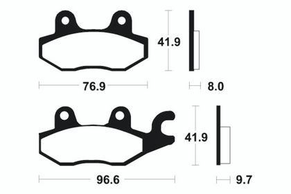 Plaquettes de freins Tecnium Performance métal fritté - MR133