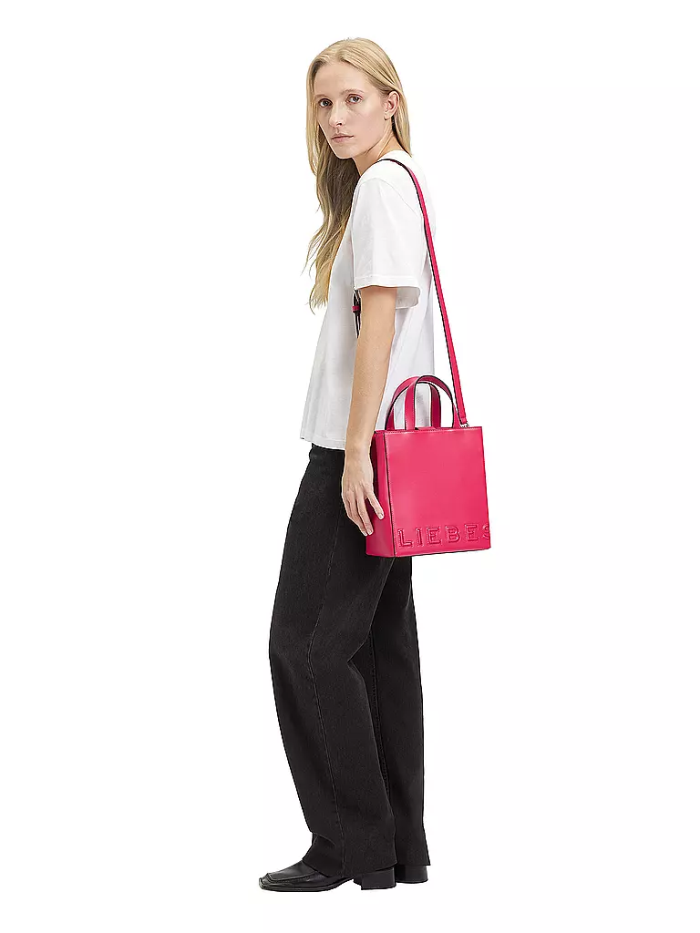 LIEBESKIND BERLIN Ledertasche - Tote Bag PAPER BAG  Small pink