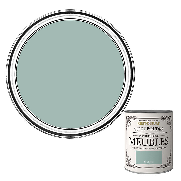 Peinture pour meubles Rust-Oleum eucalyptus effet poudré mat intense 0,75L
