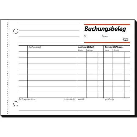 Sigel Buchungsbeleg A6, 50 Blatt