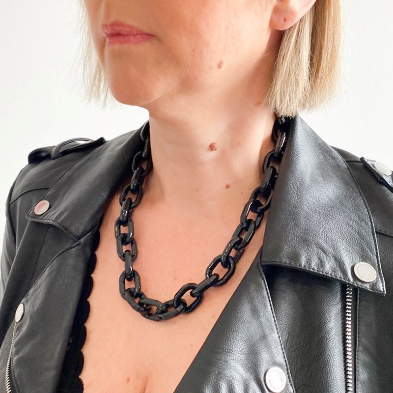 Collier mailles noires