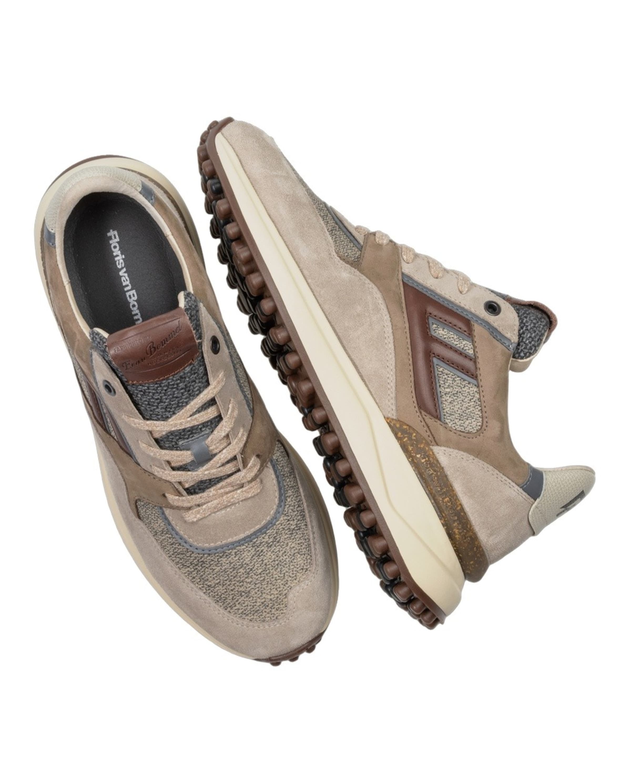 Floris van Bommel heren sneakers bruin