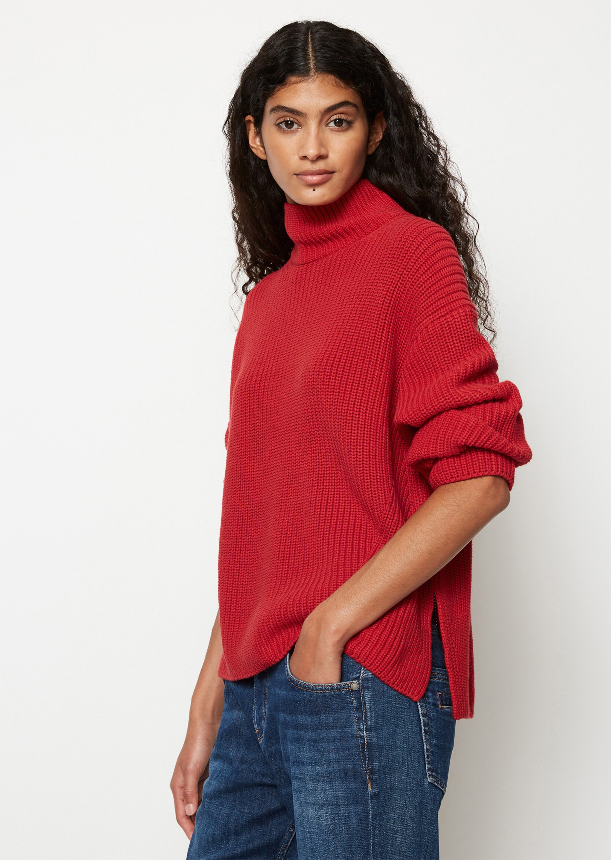DfC Turtleneck-Strickpullover loose aus Heavy Weight Cotton