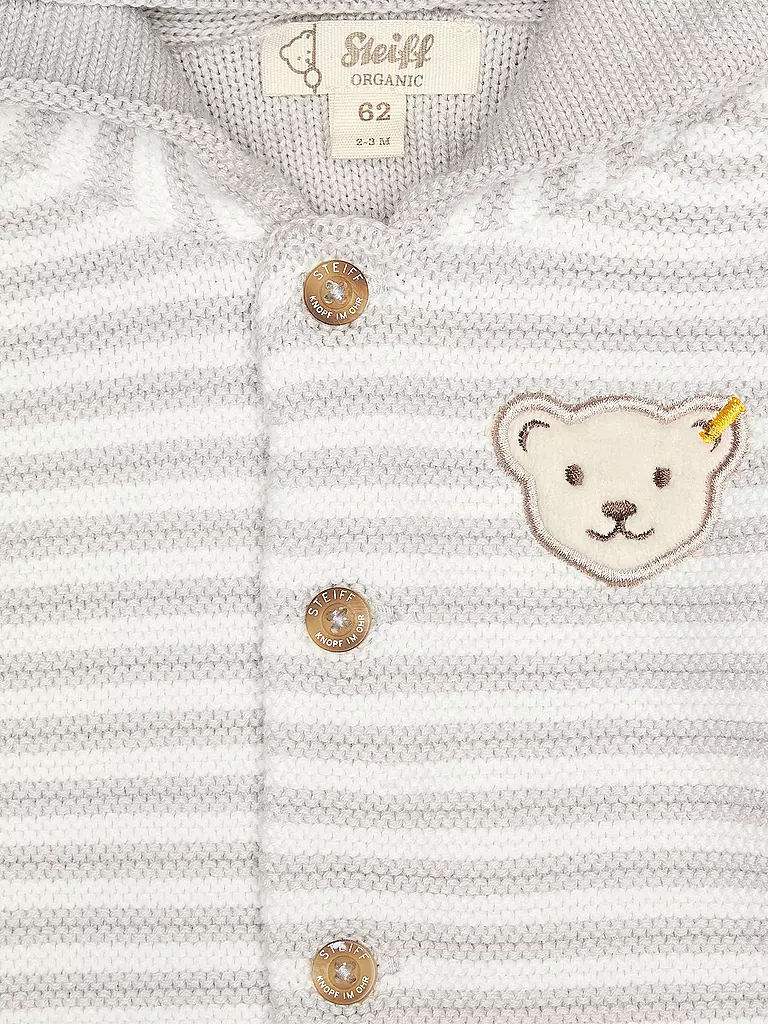 STEIFF Baby Strickjacke  hellgrau