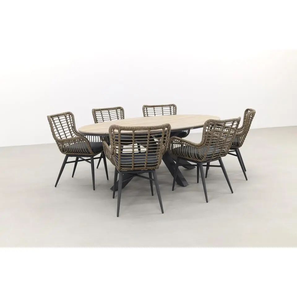 Garden Impressions Jasmine Natural/Edison 220x115 cm. - ovale tuinset