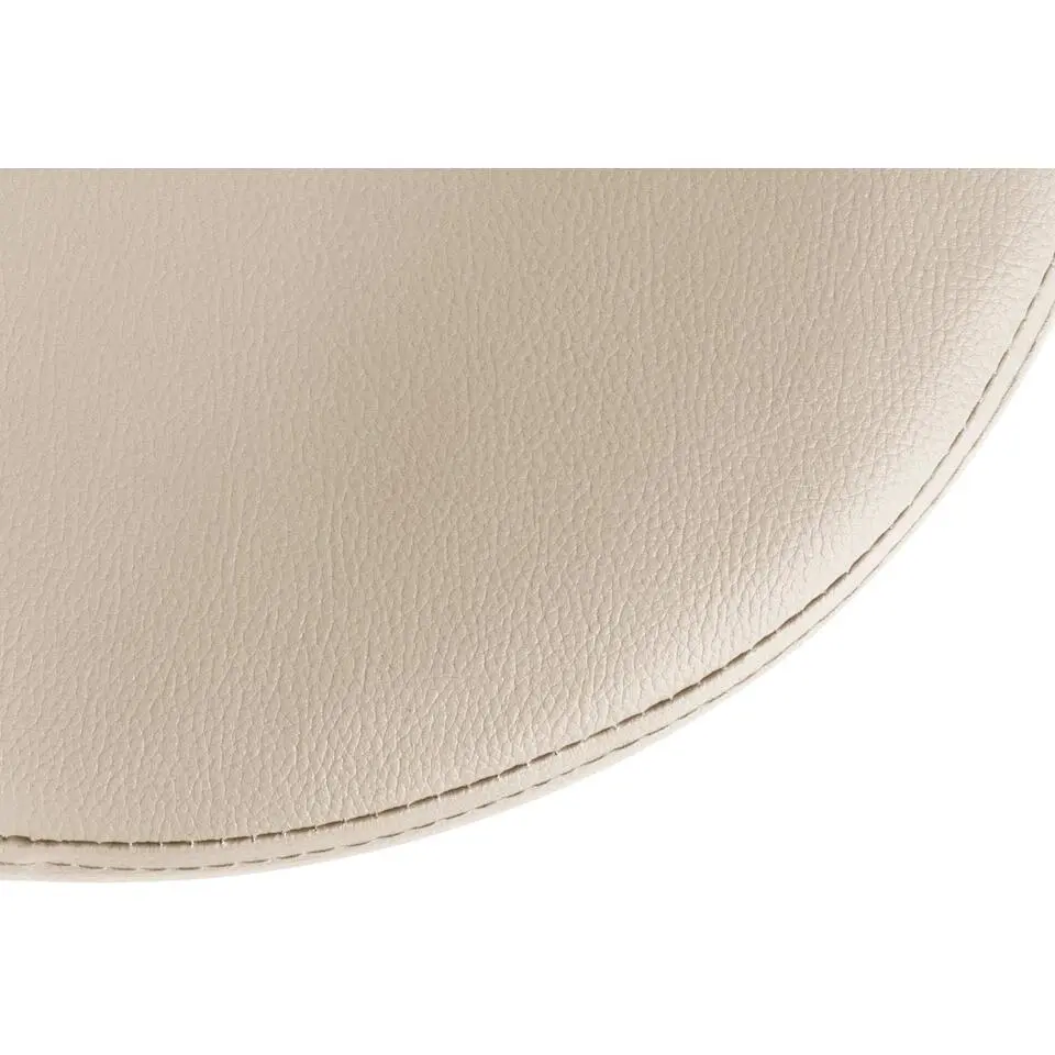 CLP Barkruk Ponte zwart Frame - Kunstleer - creme