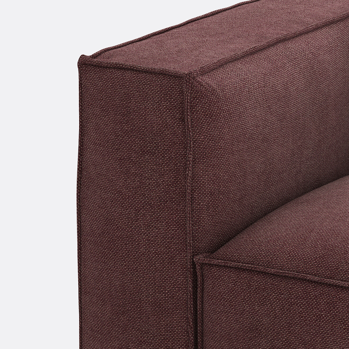LA REDOUTE INTERIEURS<br>Banco modular, 2 espinhas, tecido terra texturizado, Seven