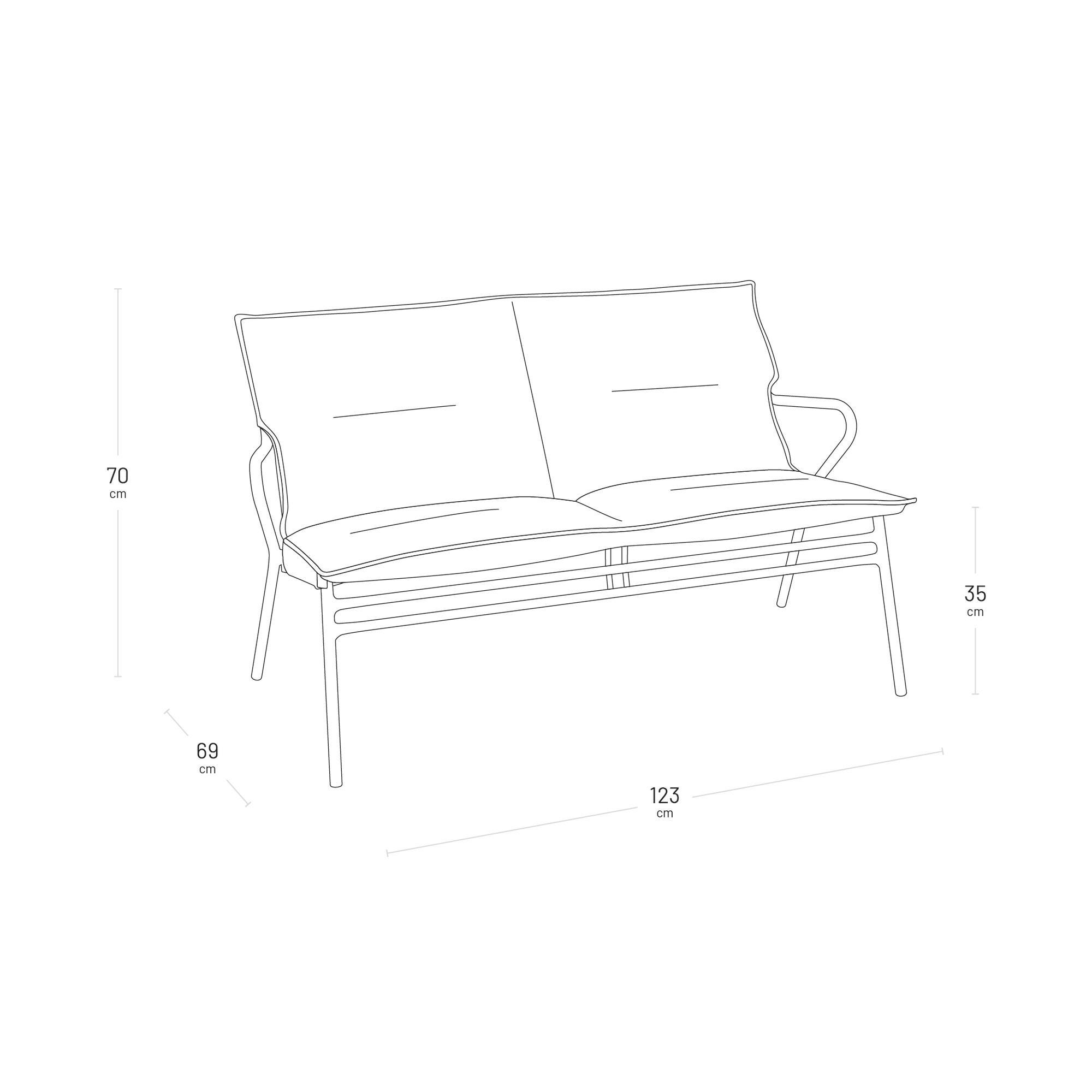 Gepolsterte Bank mit niedriger Sitzfläche und hohem Komfort Vence BeComfort® Grau Dark Grey