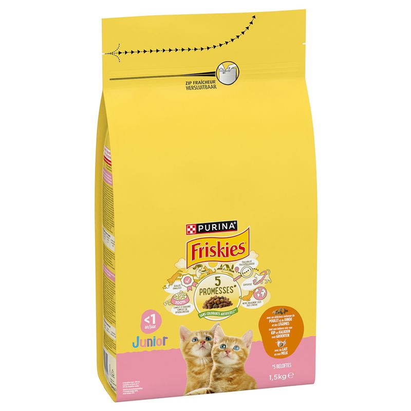 PURINA FRISKIES Junior poulet, dinde, légumes pour chaton