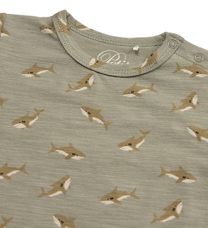 Petit by Sofie Schnoor Body k/æ - Dusty Green m. Hejer