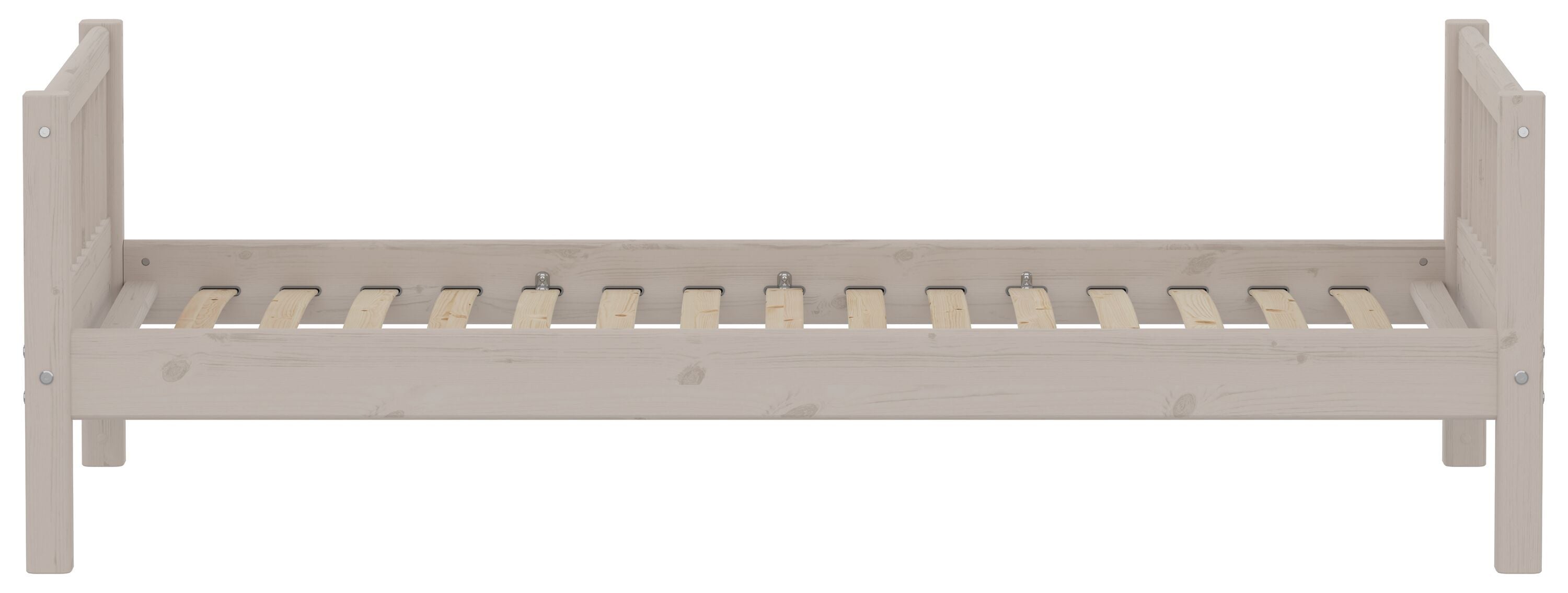 Flexa CLASSIC Einzelbett - Grau / B: 100.0 cm x T: 210.0 cm x H: 67.0 cm