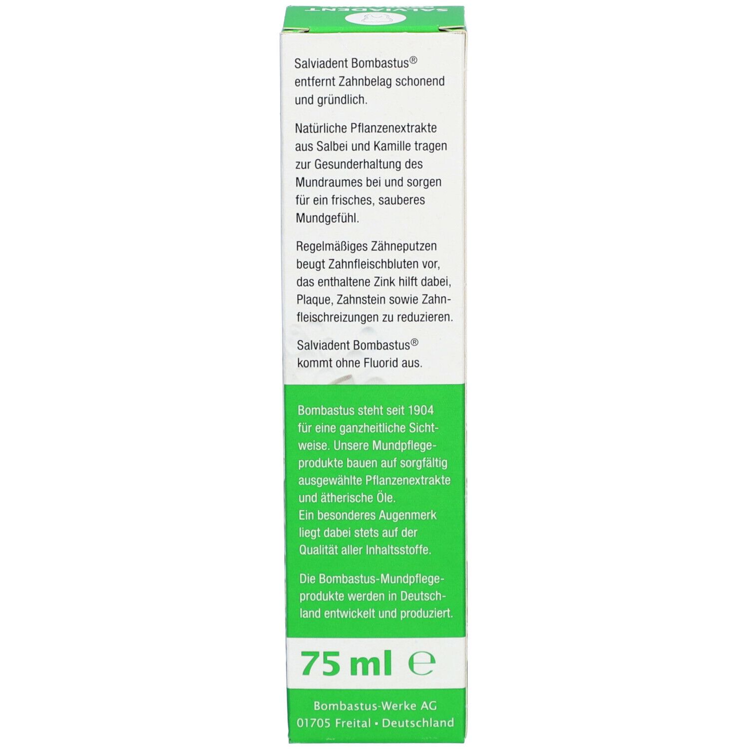 Salbei-Zahncreme Salviadent Bombastus