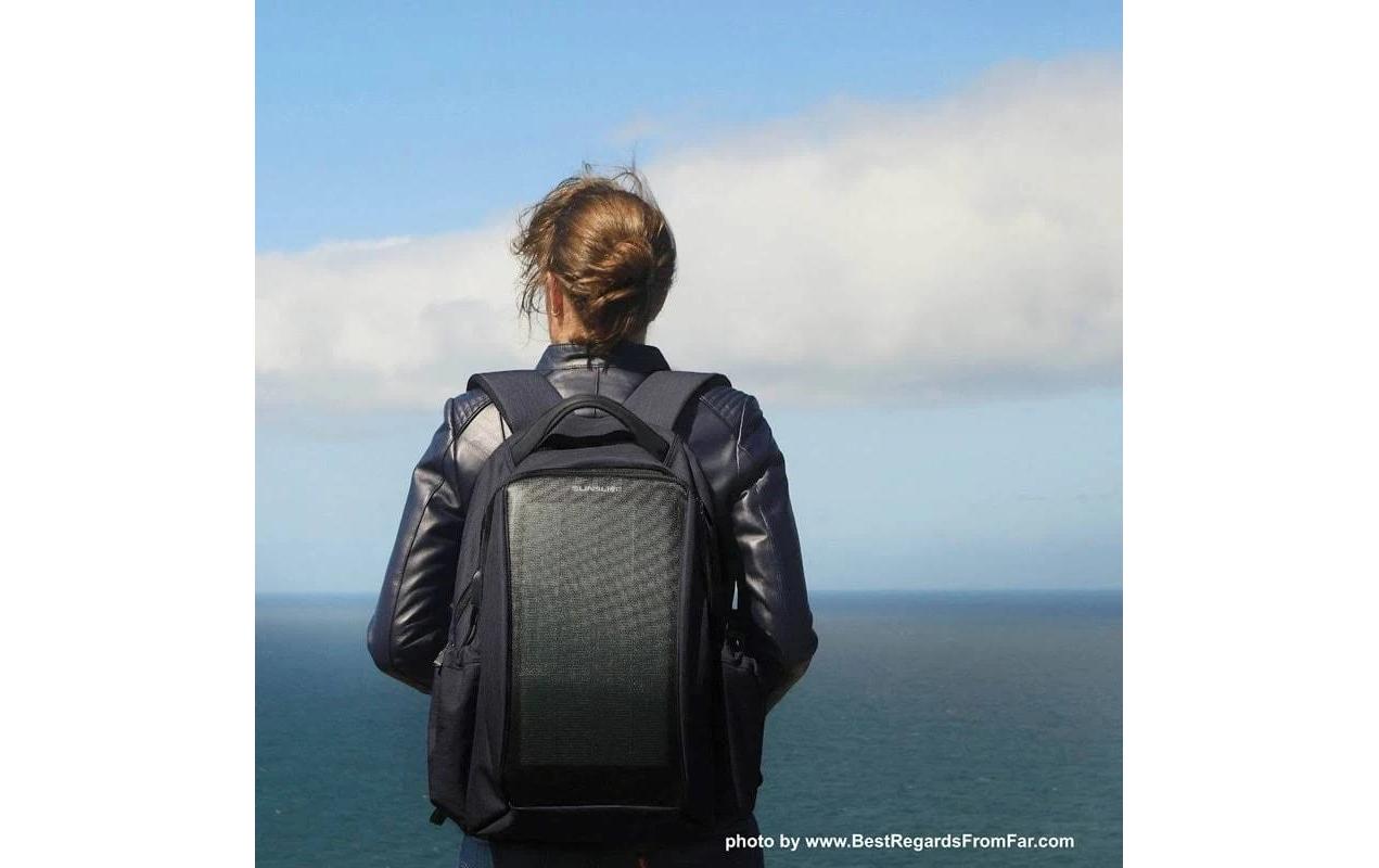 Zenith – Solar Backpack – Schwarz 8 W<br>Leichter und praktischer Solarrucksack mit 8W Solarpanel für schnelles Laden