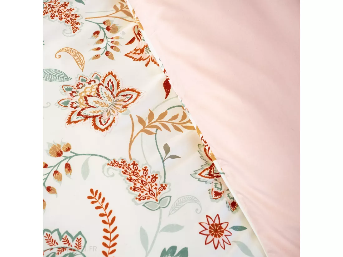 Parure de lit ISPANA 240x220 cm 100% polyester microfibre rose 3 pièces