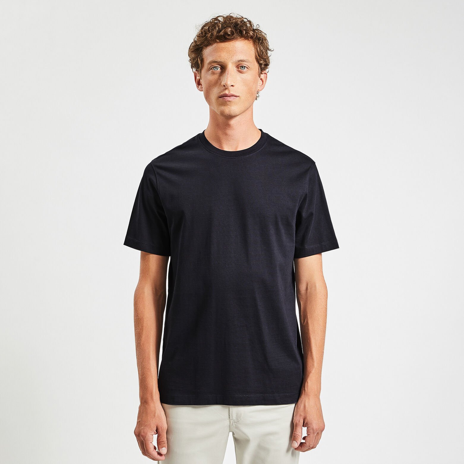 Tee shirt 'le parfait by JULES' coton issu de l'ag Bleu foncé