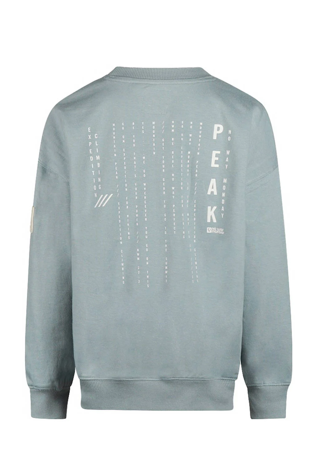 No Way Monday sweater grijsblauw