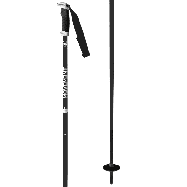 Bâton de ski MOVEMENT BRANDED ALU POLES BLACK
