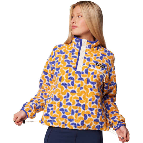 Sweat polaire COLUMBIA HELVETIA II PRINTED CROPPED HALF SNAP W SUNSTONE RETROSCAPE PRINT
