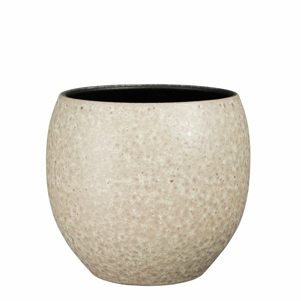 Mica decorations pot de fleur bent - 28x28x28 cm - terre cuite - gris