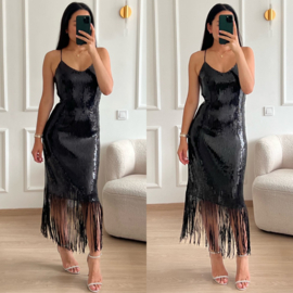 Party up in here dress - zwart