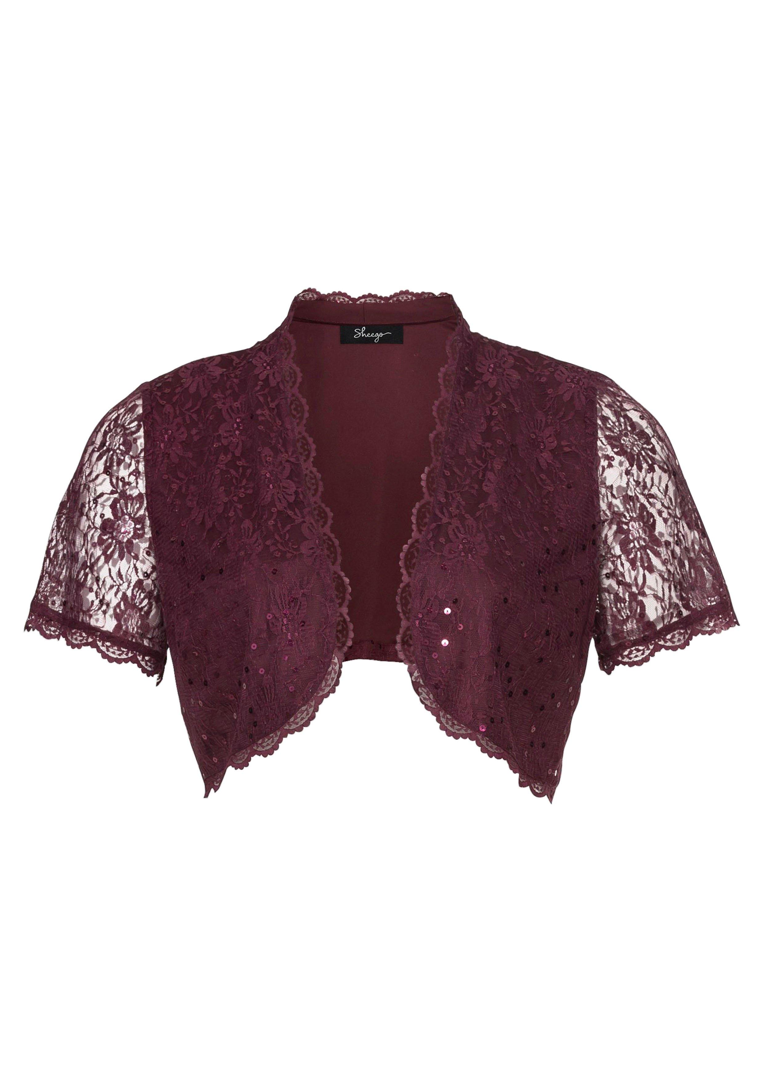 Spitzenbolero mit Pailletten