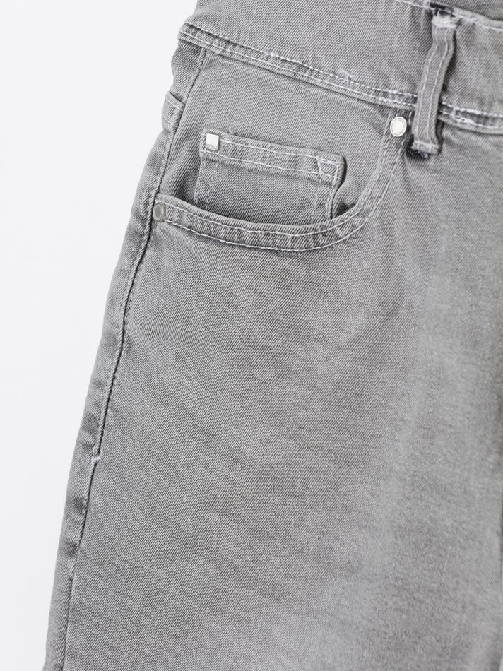 Bermuda jeans slim - Cinza