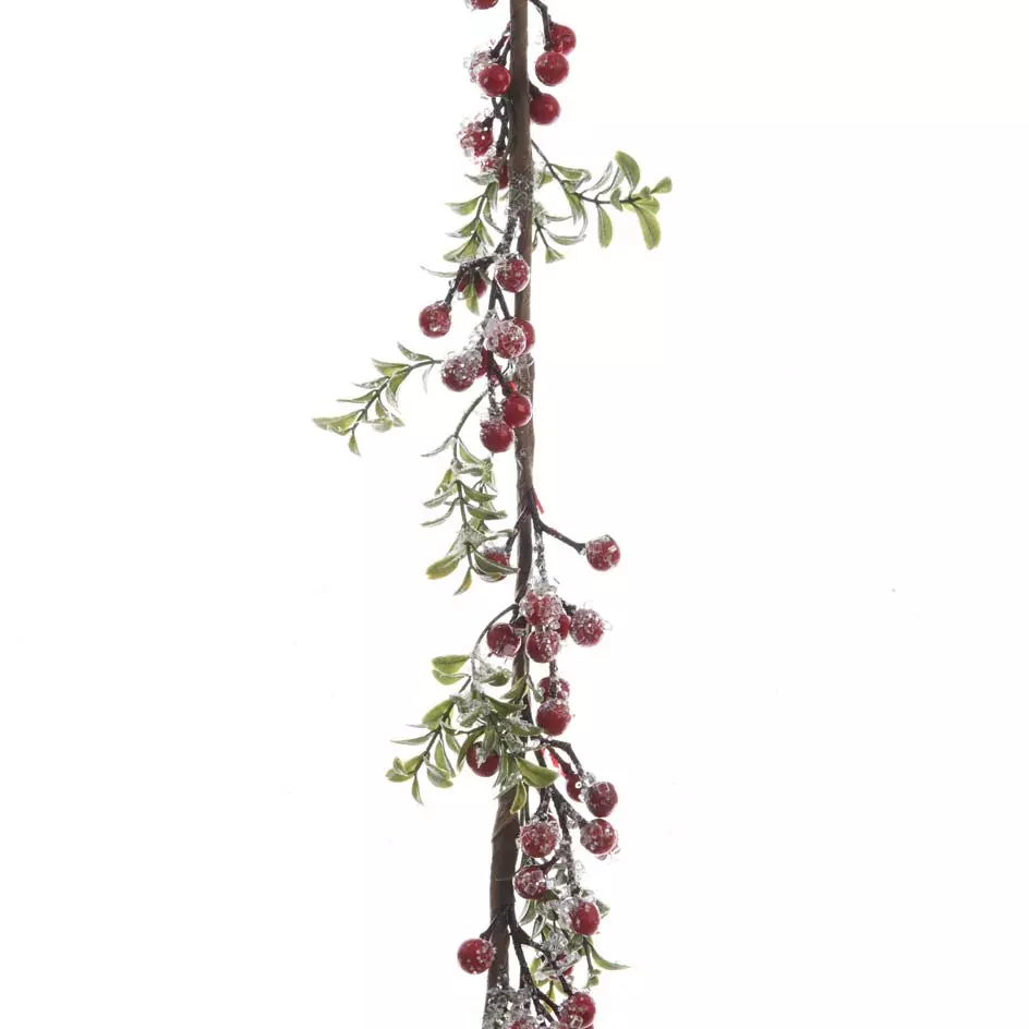 Guirlande de sapin (130 cm) garnie Houx et Baies