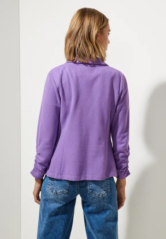 Basic Blazer mit Raffungen - lupine lilac