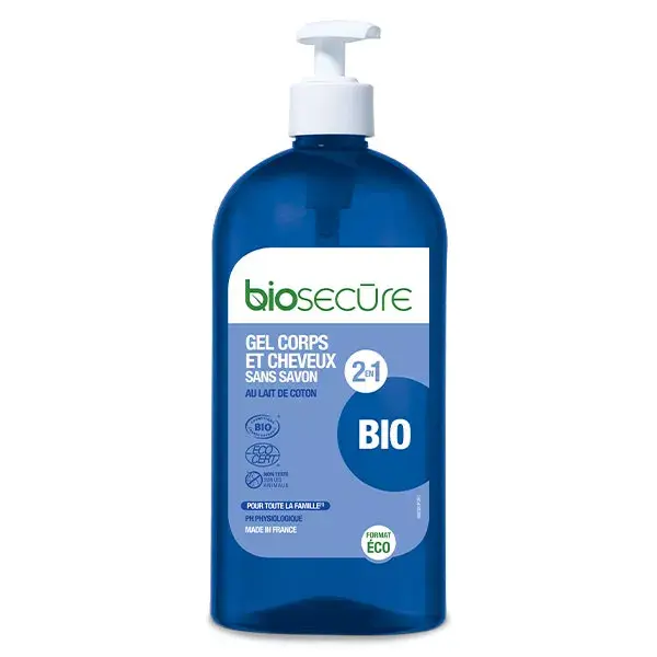Bio Secure Gel 2 em 1 sem sabão para corpo e cabelo 730ml