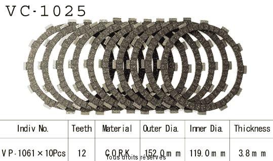 Kyoto - Disques garnis d'embrayage VC1025