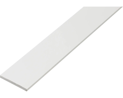 Platte PVC-staaf, wit, 20x2 mm, 2 m