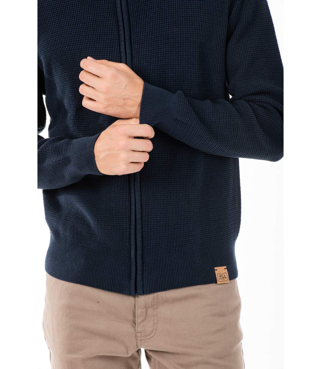 Cardigan zippé col montant EOLO NOIR