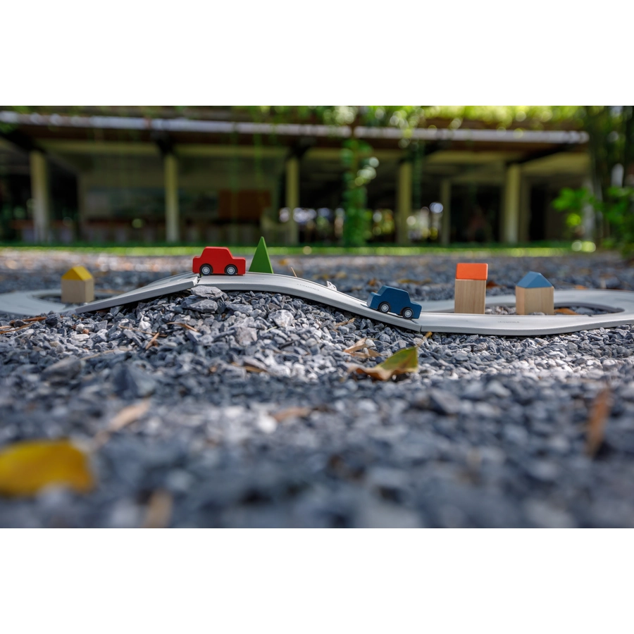 PlanToys Straßen und Schienen Set groß