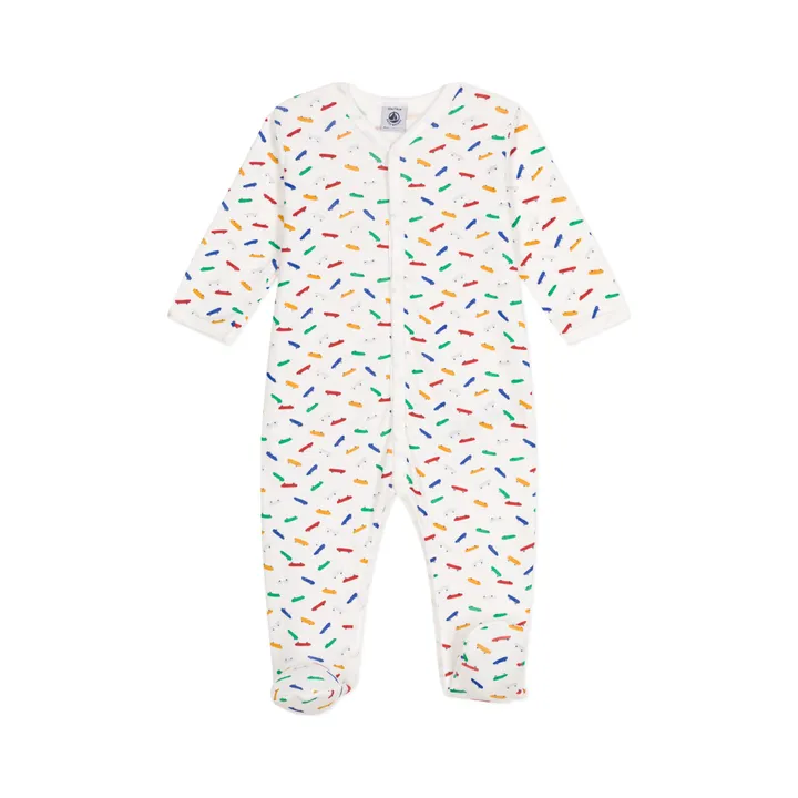 Petit Bateau Pyjama Miko Skates | Blanc