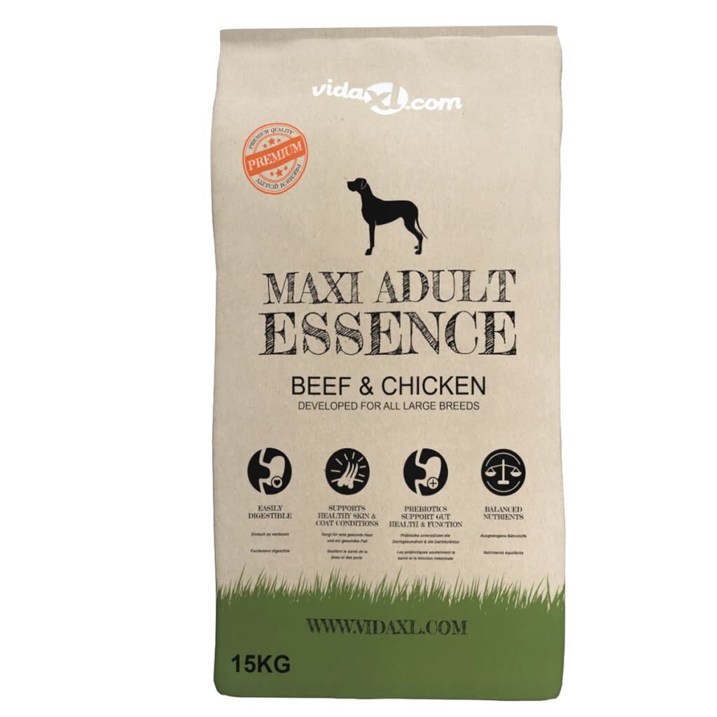vidaXL Maxi Adult Essence Droogvoer met Rundvlees en Kip, 15 kg