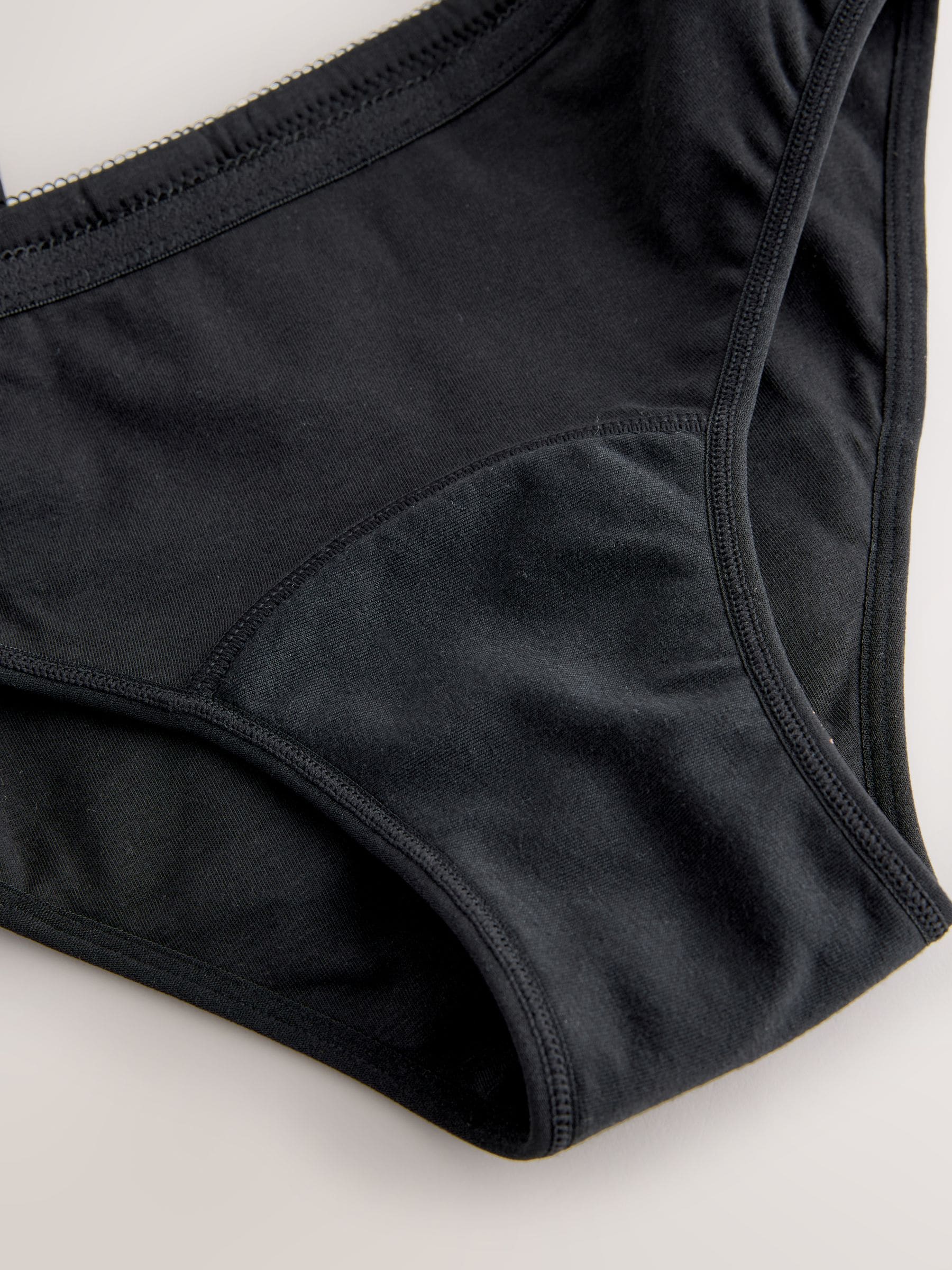 Zwart in lichte wassing - Set van 2 menstruatiebikinibroekjes (7-16jr)
