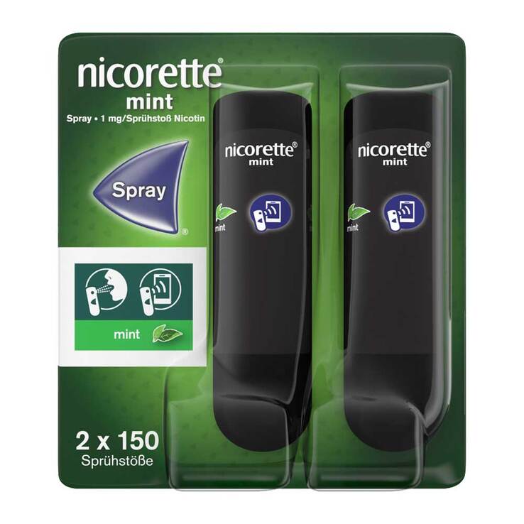 nicorette Mint Spray mit 1 mg Nikotin pro Sprühstoß, 2 St
