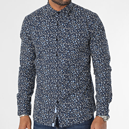 Chemise Manches Longues Nobel Bleu Marine Floral