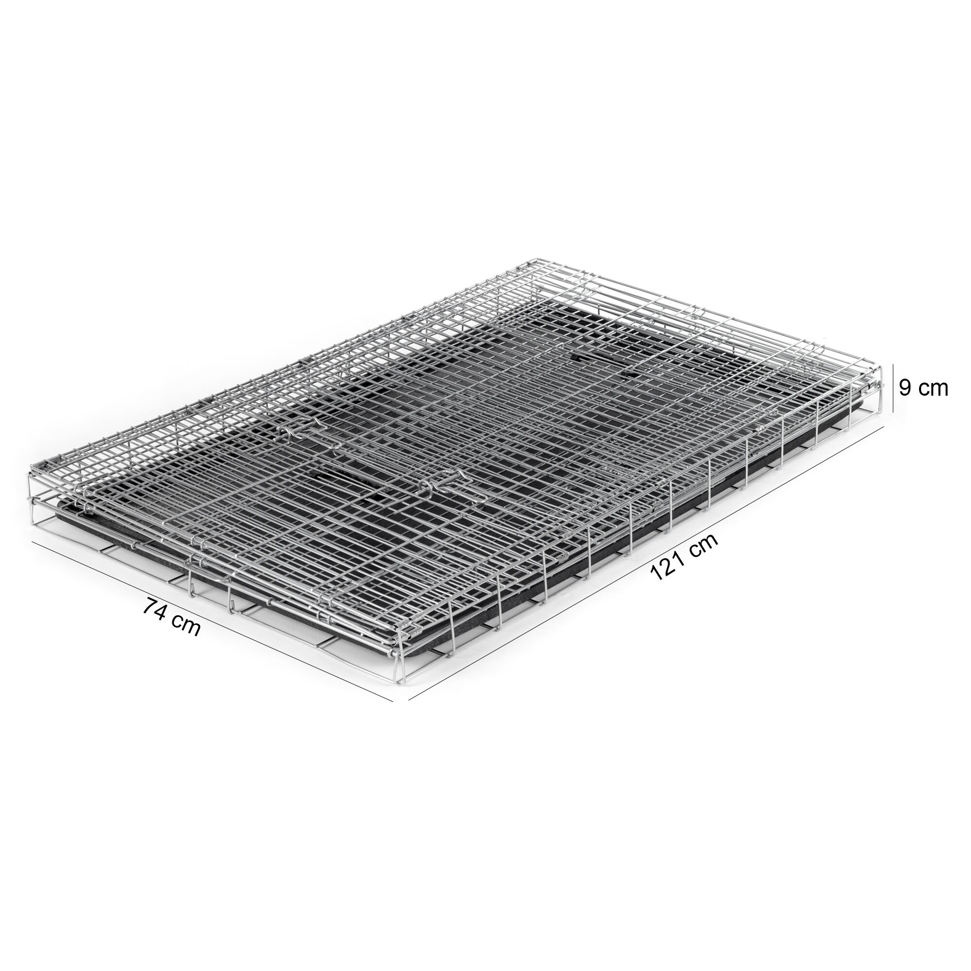 zoomundo Faltbarer Tierkäfig / Transportbox - Silber Größe XXL