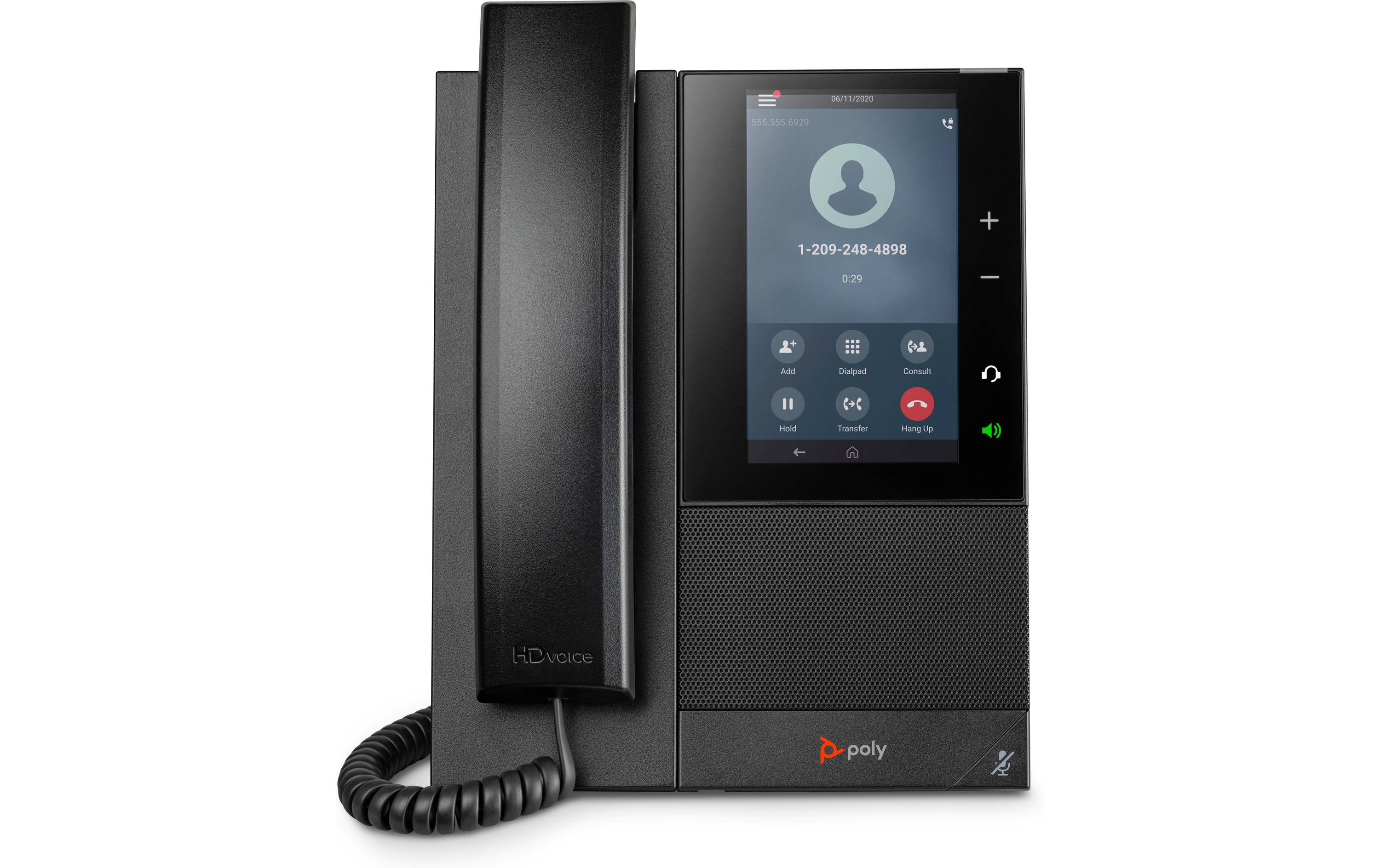 Tischtelefon Poly CCX 505 SIP Schwarz<br>Business-Media-Tischtelefon der Mittelklasse mit Farb-Touchscreen