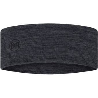 Buff Lightweight Merino Wool Stirnband Solid Grey