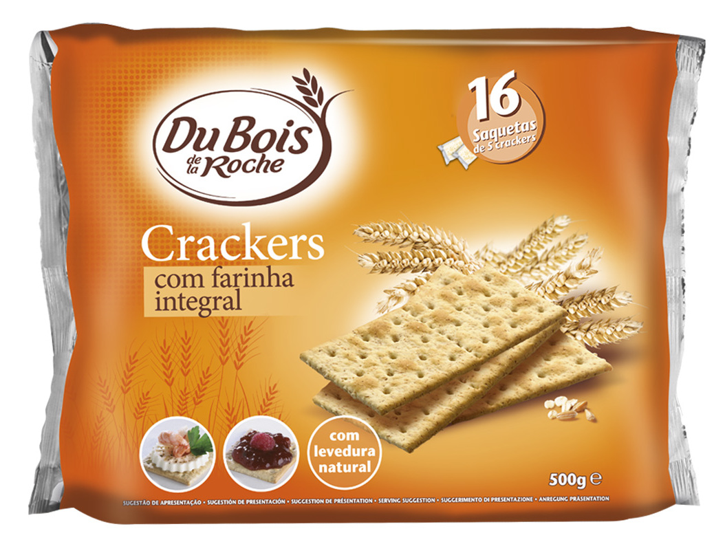 BOLACHA DU BOIS DE LA ROCHE CRACKERS COM FARINHA INTEGRAL 500G